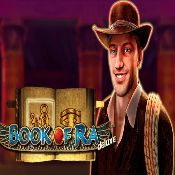 Book of Ra Deluxe online game logo by Novomatic on northsspin.ca