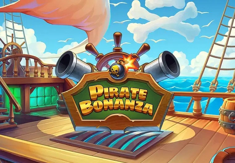 Logo of Pirate Bonanza Slot from Backseat Gaming at North Spin Casino